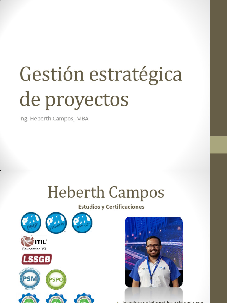Gesti N Estrat Gica de Proyectos - Introducci N | PDF | Planificación ...