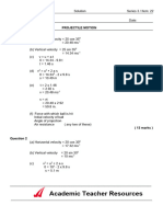 Projectile Motion Solutions