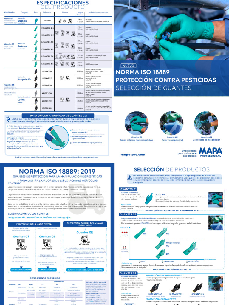 Guantes de Protección ISO 18889:2019 | PDF | Guante | Pesticida