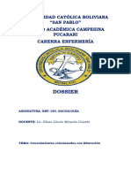 Dossier Conocimientos Relacionados Con Educación