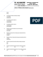 Class Test 6 Reaction of Alkene Ozonolysis Hydrocarbon Without Answer