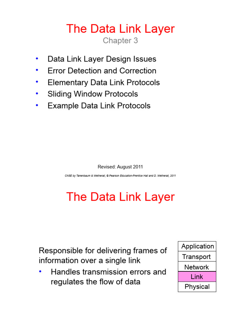 Error Handling in Data Link Protocols | PDF | Error Detection And ...