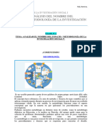 CLASE 1. Analisis Del Nombre de La Materia. Metodologia