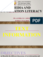 Topic 7 Text Information and Media