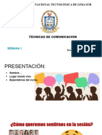 Universidad Nacional Tecnológica de Lima Sur: Técnicas de Comunicación