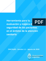 Herramientas para La Evaluacion y Mejora de La Seguridad de Los Pacientes en El Ambito de La Atencion Sanitaria