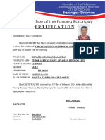 Certification: Ronald Patangan Tagantan