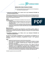 Beneficios para Productores en Emergencia Agropecuaria