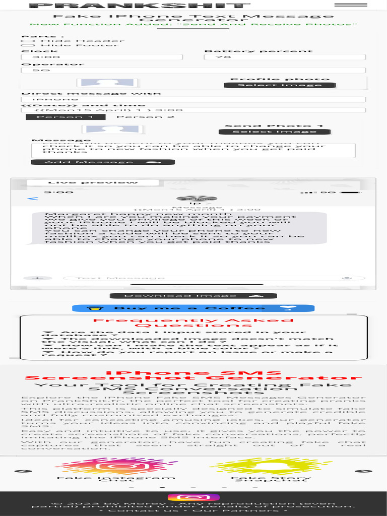 Fake iphone text generator pdf i phone telephone