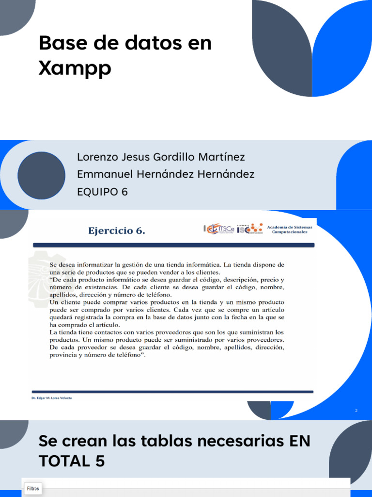 Creación de Base de Datos en XAMPP | PDF