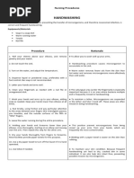 Medical Handwashing Procedure Guide | PDF | Hand Washing