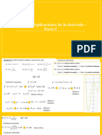 Aplicaciones de La Derivada - Parte I