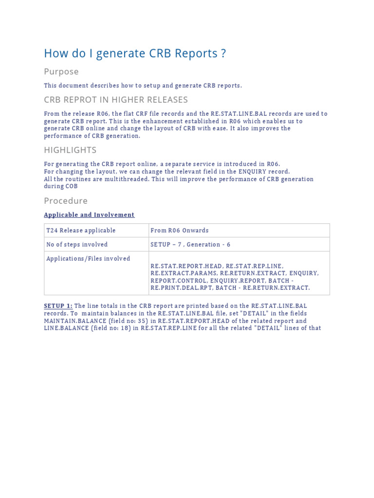 Generating CRB Reports Online Guide | PDF | Computing | Information ...