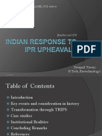 Indian Response To Ipr Upheavals