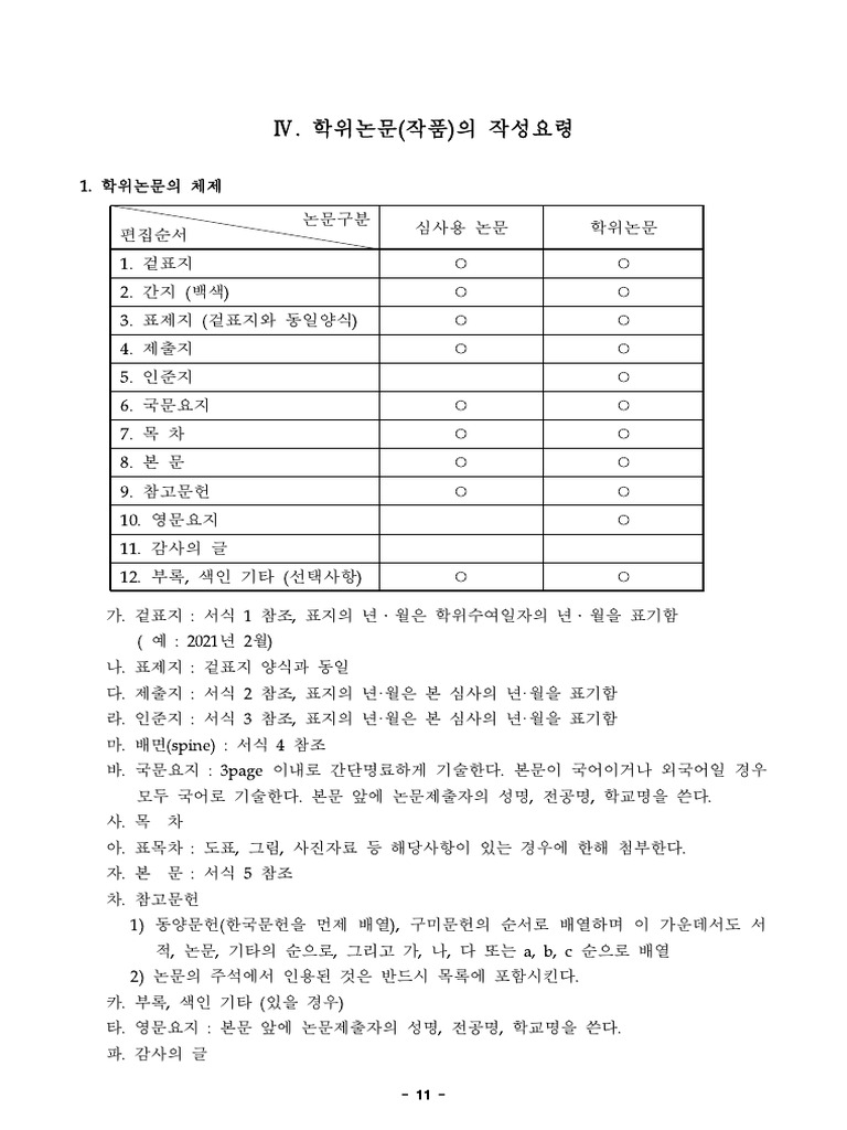 논문 작성 양식 论文书写格式 | PDF