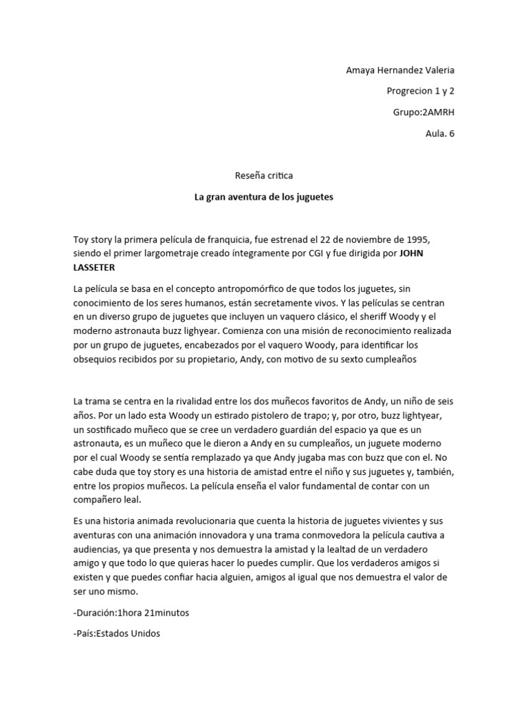 Toy story pdf