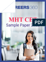 MHT - CET Sample Paper 2022