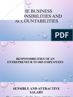 The Business Responsibilities and Accountabilities