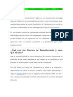 Precios de Transferencia en Operaciones Internacionales