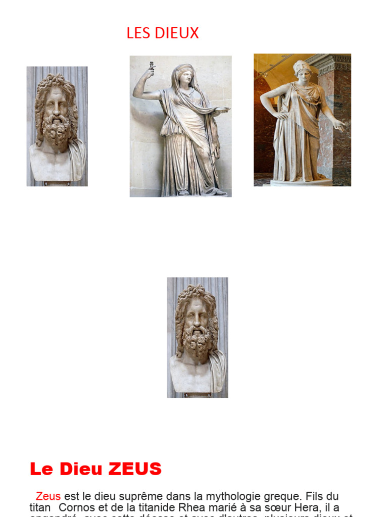 Dieux et déesses de la mythologie grecque | PDF | Histoire