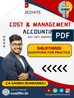 CA Inter Costing QFP Solutions Ebook - CA Ganesh Bharadwaj