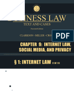 Clarkson14e - PPT - ch09 Internet Law Social Media and Privacy