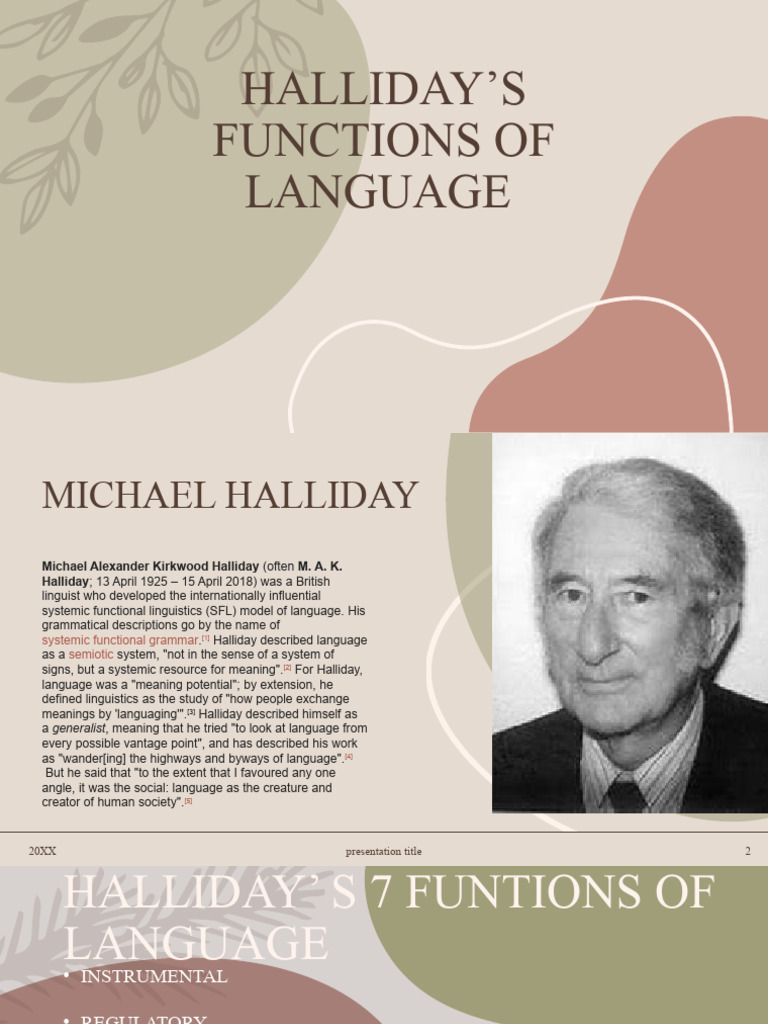 2 hallidays functions of language pdf liberal arts education syntax