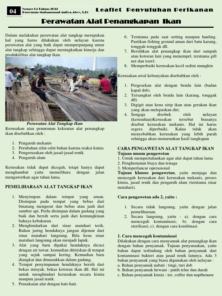 Perawatan Alat Tangkap Ikan Efektif | PDF | Sains & Matematika