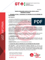 UGT Informa Subcomisión Agricultura