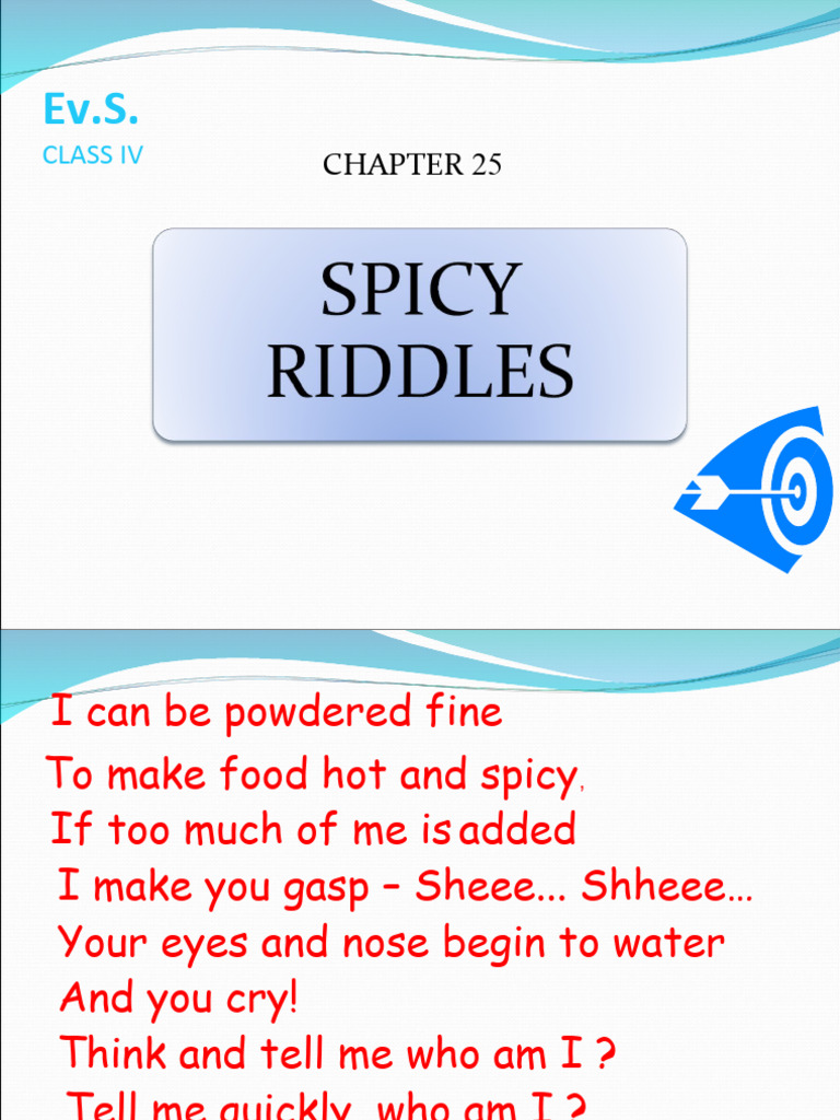 Chapter 25 Spicy Riddles PDF