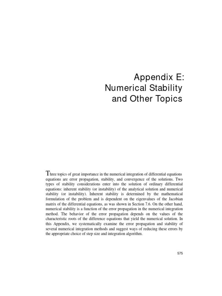 Appendix E - Numerical Stability and O - 2006 - Numerical Methods in ...