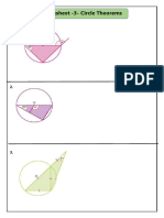 Work Sheet-3 - Angles in Circles