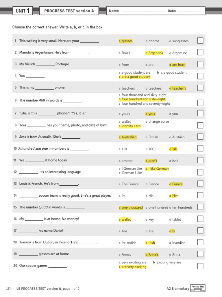 Test Review Pdf Grandparent