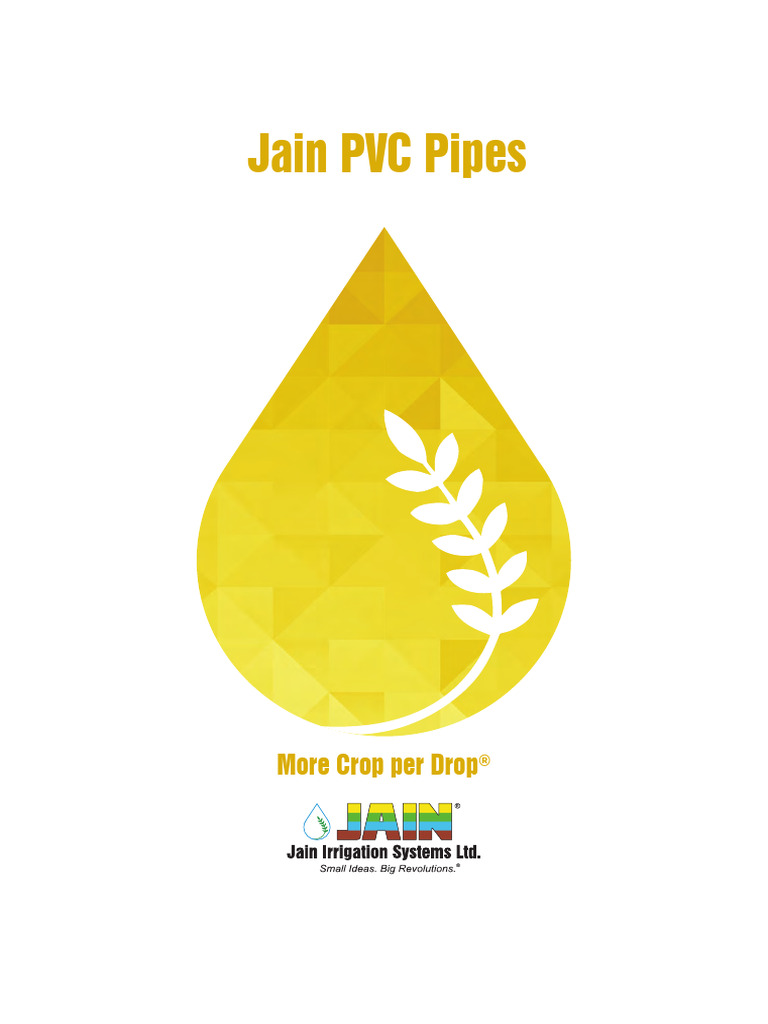 Jain PVC Pipe Catalog | PDF | Pipe (Fluid Conveyance) | Extrusion