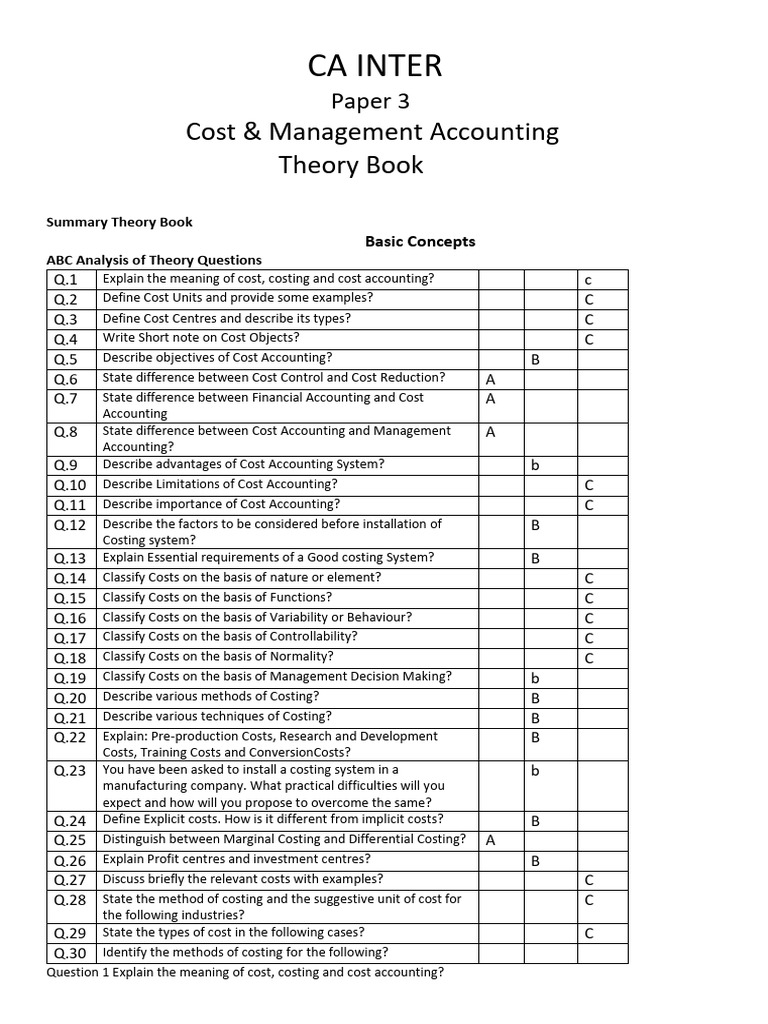 Cost & Management Accounting Overview | PDF | Cost Accounting | Cost