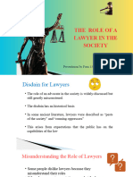 The Role of A Lawyer in The Society Slides