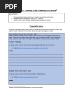 Lesson 2 - Listening Skills - Preparing For A Lecture