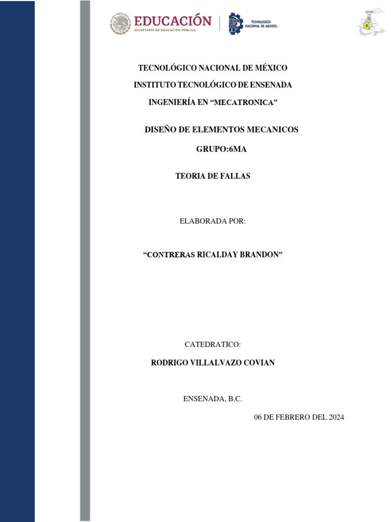 Las Diferentes Teorias De Falla Contreras Pdf Deformación