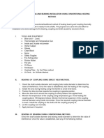 Procedure of Bearing and Coupling Installation Using Conventional Heating Method