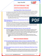 Government Schemes 2023 - July To September