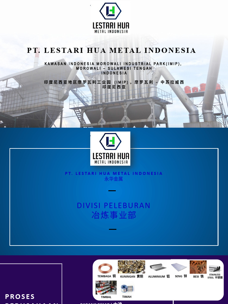 0. Ppt Divisi Peleburan Pt. Lhmi 冶炼事业部介绍 | PDF