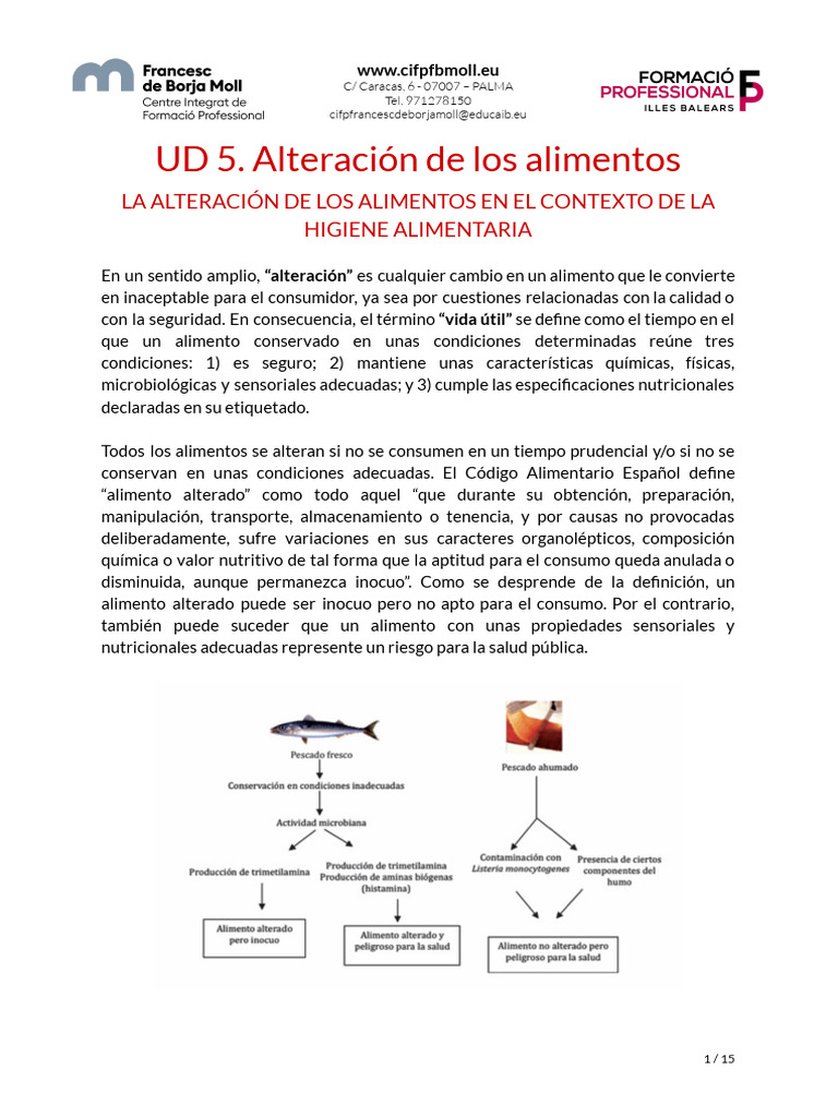Alteración de Alimentos y su Impacto | PDF | Humedad | Alimentos