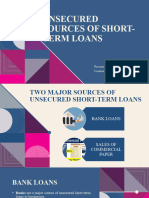 Unsecured Sources of Short Term Loans, Madronero, Lorainne Anne