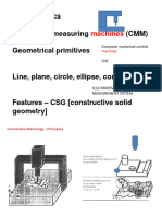 CMM - Basics Measuring (CMM) Geometrical Primitives: Coordinate Machines