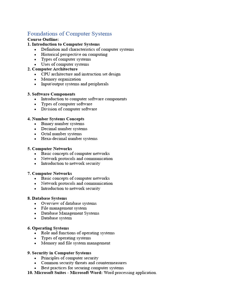 Foundations of Computer Systems Course | PDF | Operating System | Software