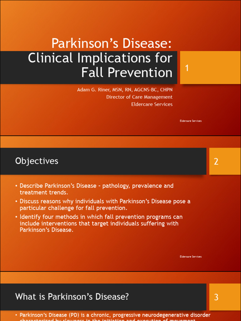 Adam Riner PD and Fall Prevention | PDF | Parkinson's Disease | Medical ...