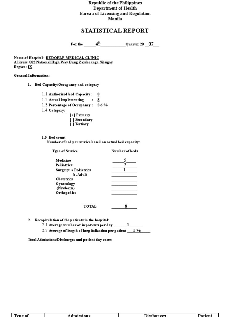 Statistical Report 4th Quarter 2007 | PDF