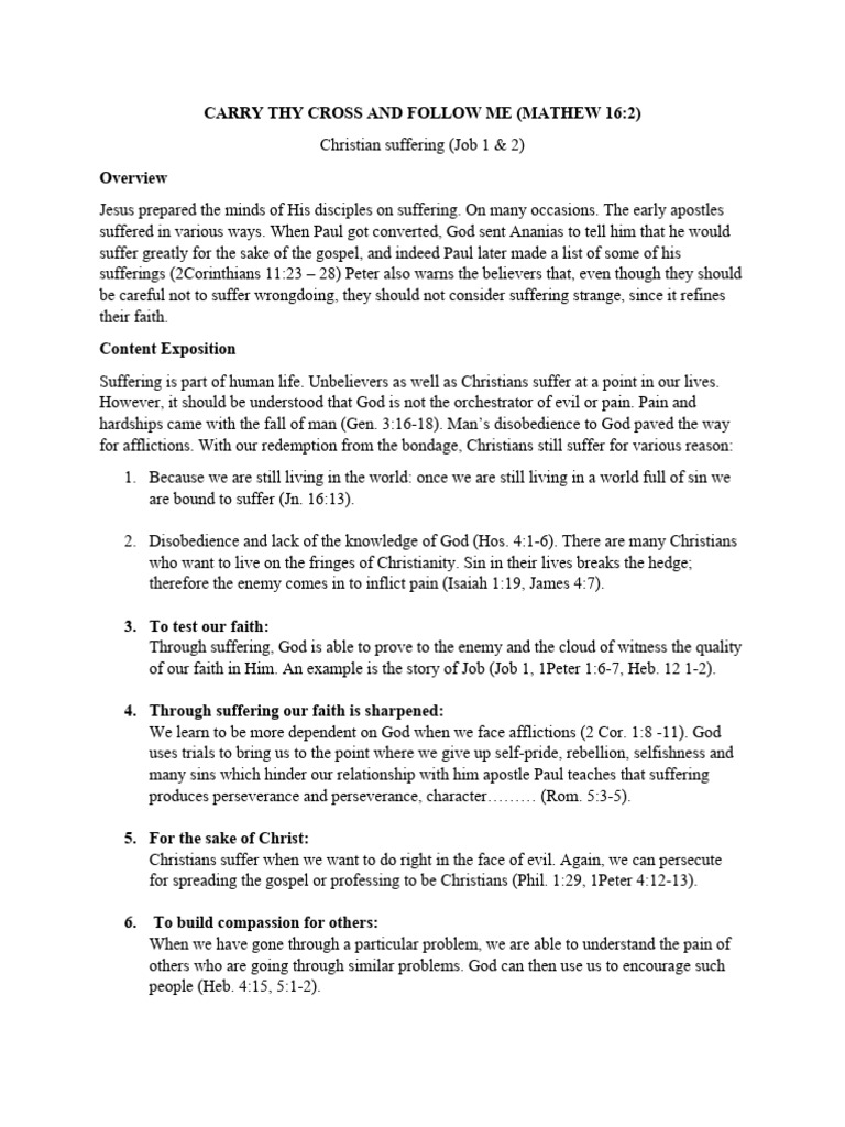 Christian Suffering Pdf Paul The Apostle Faith