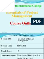 Essental of Project Management Lecture Slide