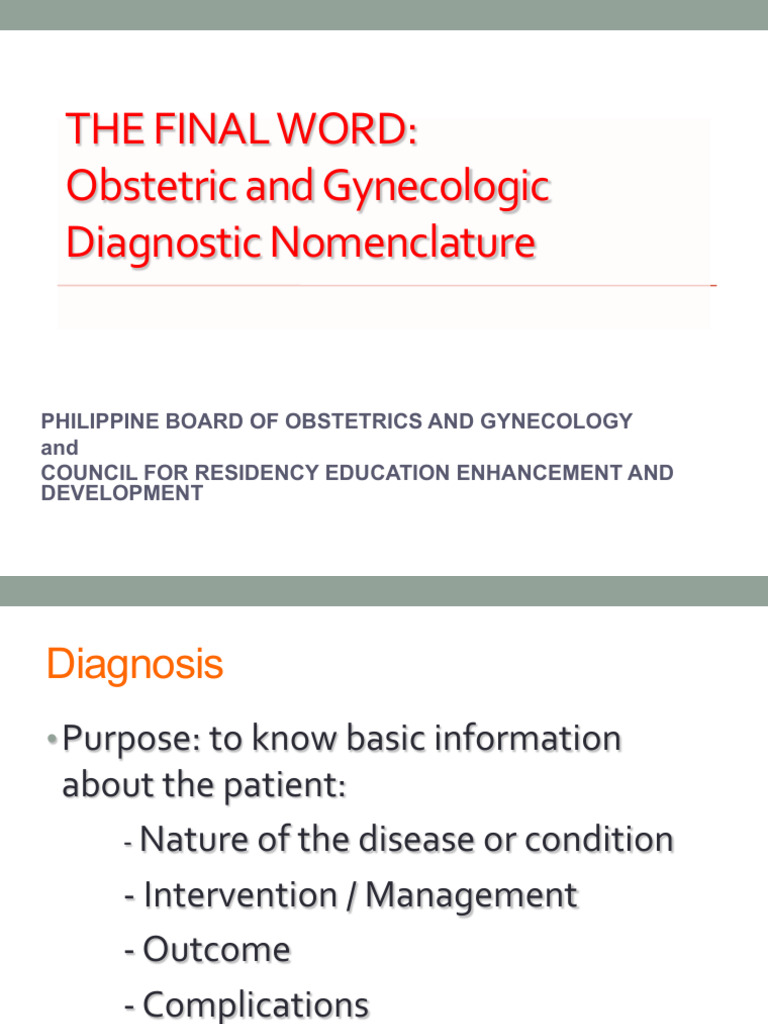Ob Nomenclature Doctor Mariano | PDF | Childbirth | Caesarean Section
